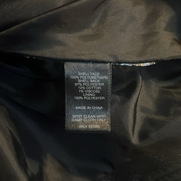 Black “vegan” Leather Express Moto-Jacket - Picture 4 of 8